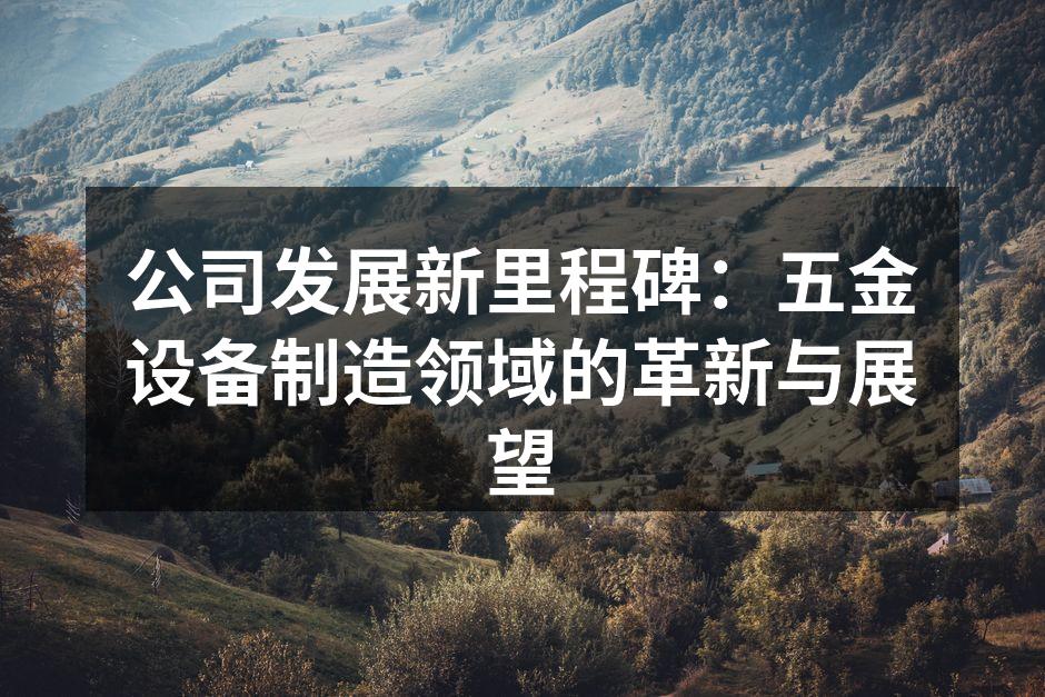 创新五金设备生产线