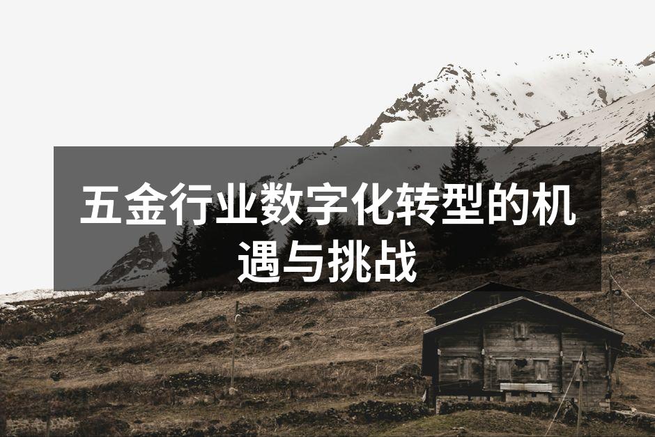 五金行业数字化转型示意图